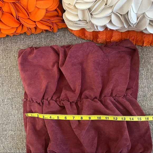 ❣️🆕ZARA Burgundy Corduroy Ruched Front&Side Mini Skirt❣️ - Picture 9 of 9